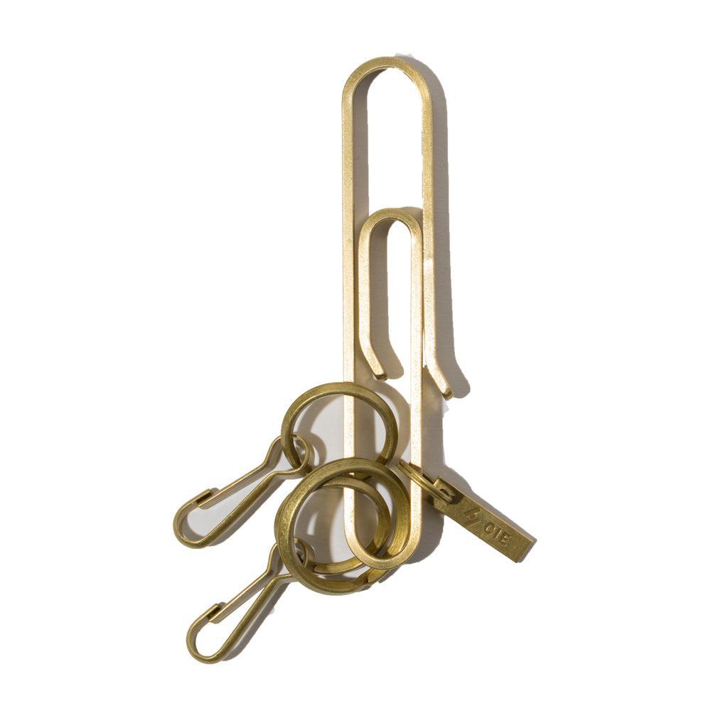 CIE Brass Key Fob - Clip Type - Brass-Key Ring-Clutch Cafe