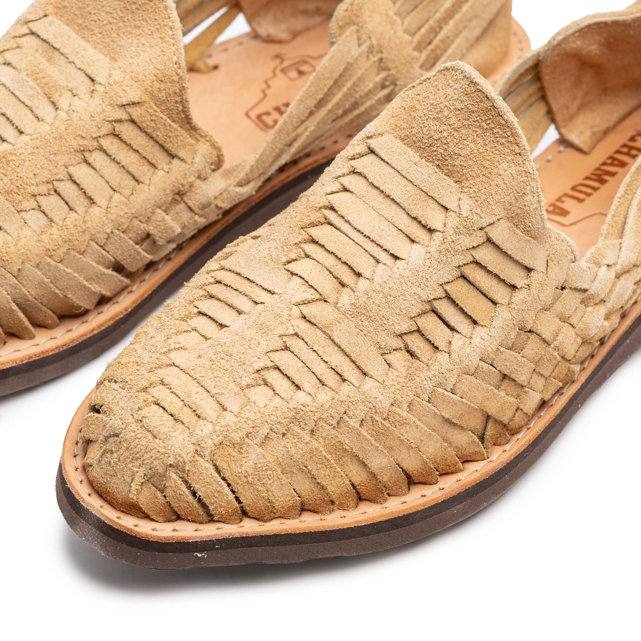 Chamula Cancun Sandal Khaki Suede-Sandal-Clutch Cafe