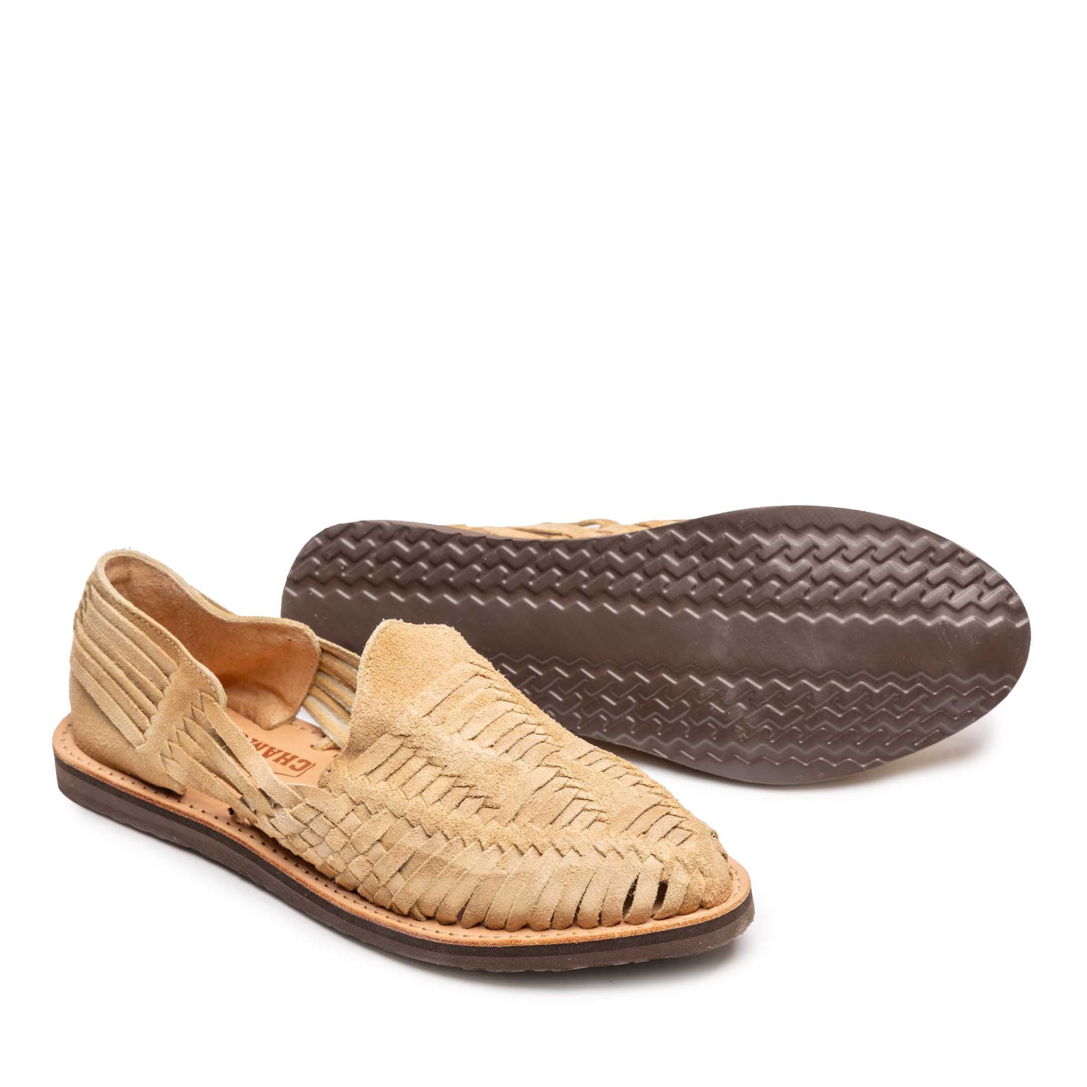 Chamula Cancun Sandal Khaki Suede-Sandal-Clutch Cafe