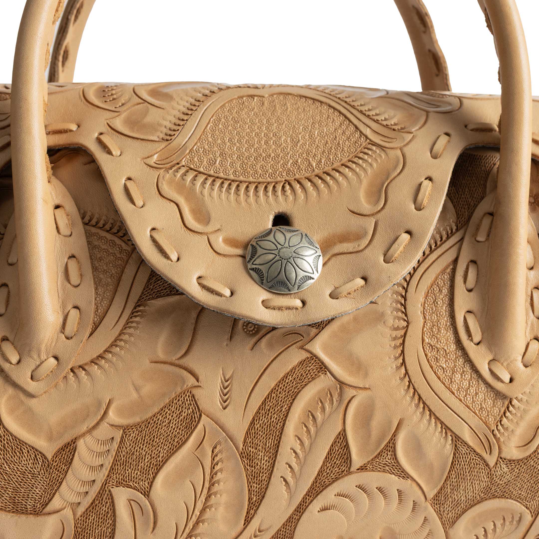 Chamula Concho West Stitch Cravin Bag L Tan 1-Bag-Clutch Cafe