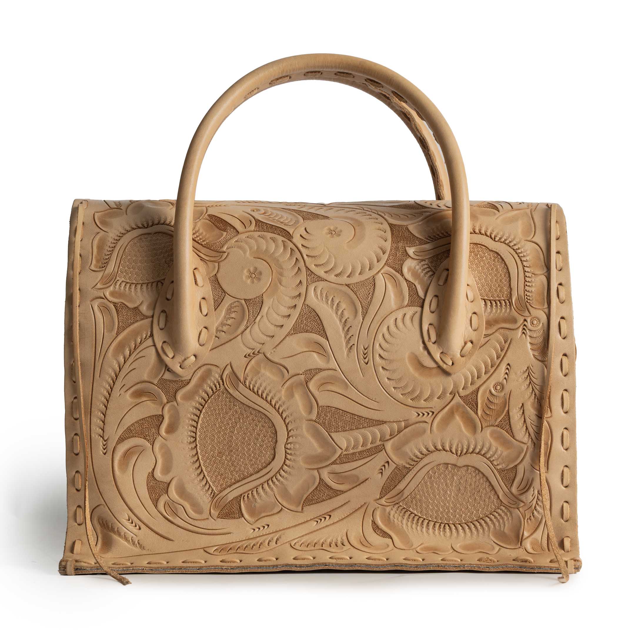 Chamula Concho West Stitch Cravin Bag L Tan 1-Bag-Clutch Cafe