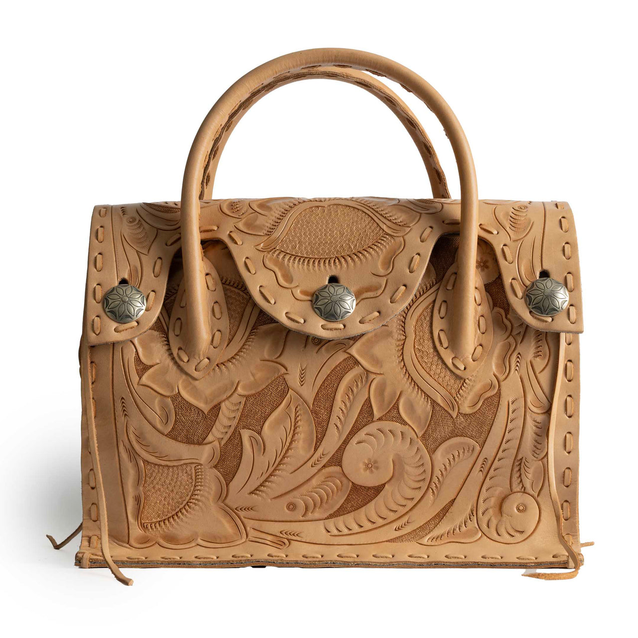 Chamula Concho West Stitch Cravin Bag L Tan 1-Bag-Clutch Cafe