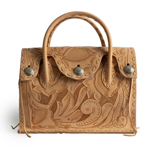 Chamula Concho West Stitch Cravin Bag L Tan 1-Bag-Clutch Cafe