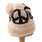 Chamula Double Cuff Cap Peace Crochet Tan-Hat-Clutch Cafe