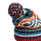 Chamula Double Cuff Cap Rombos Stripe #2 Chocolate-Hat-Clutch Cafe