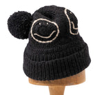Chamula Double Cuff Cap Smiley Crochet Black-Hat-Clutch Cafe