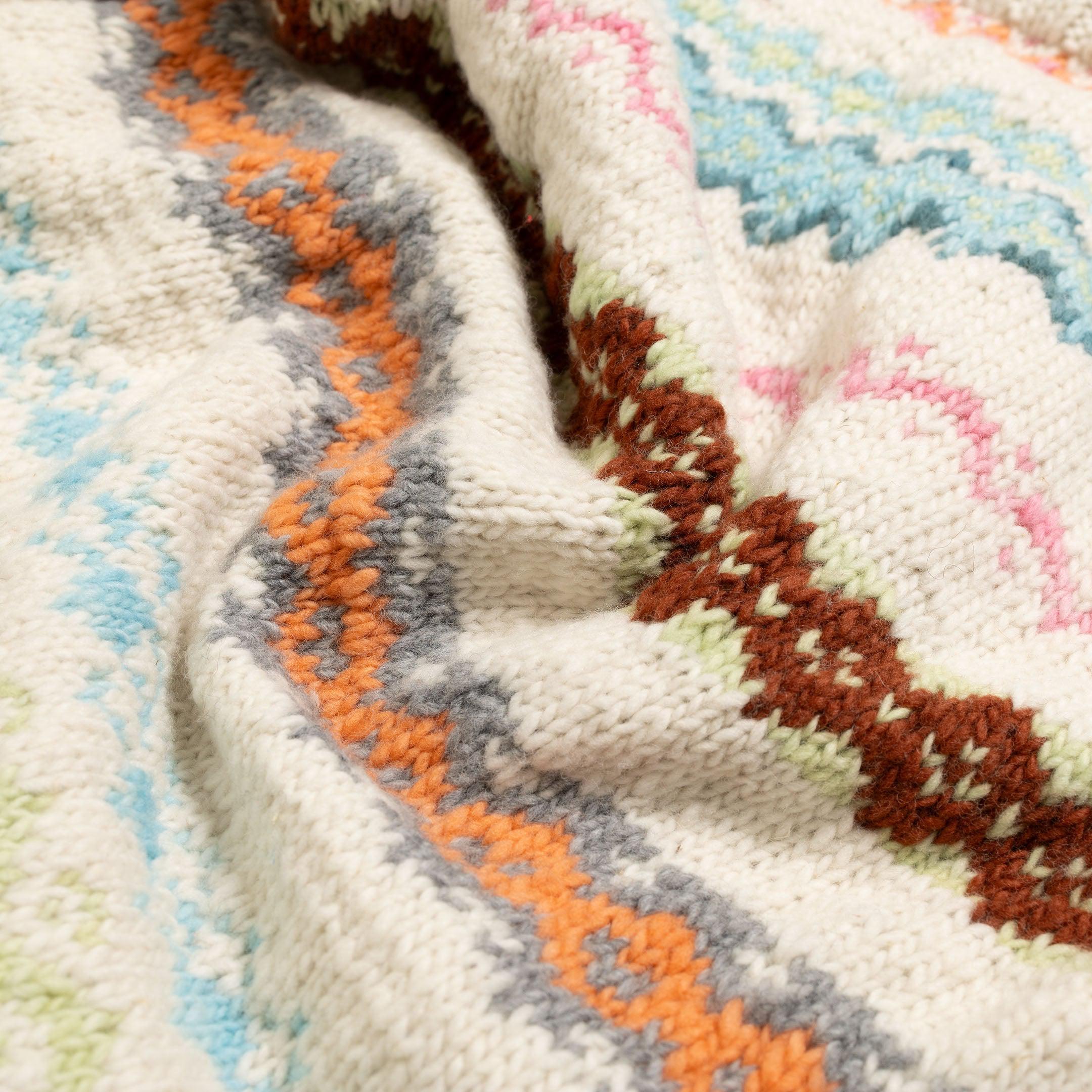 Chamula Fair Isle #8 Pullover Sweater Ivory-Knitwear-Clutch Cafe