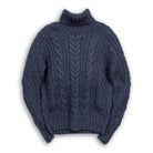 Chamula Fisherman Turtleneck Pullover Dark Navy-Knitwear-Clutch Cafe