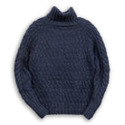 Chamula Fisherman Turtleneck Pullover Dark Navy-Knitwear-Clutch Cafe