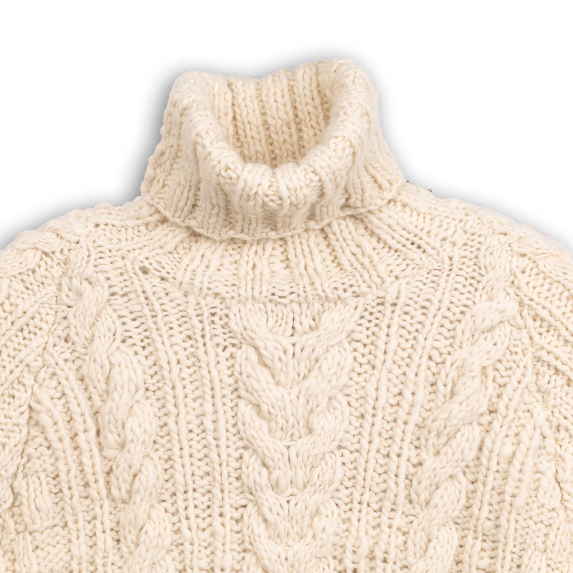 Chamula Fisherman Turtleneck Pullover Ivory-Knitwear-Clutch Cafe