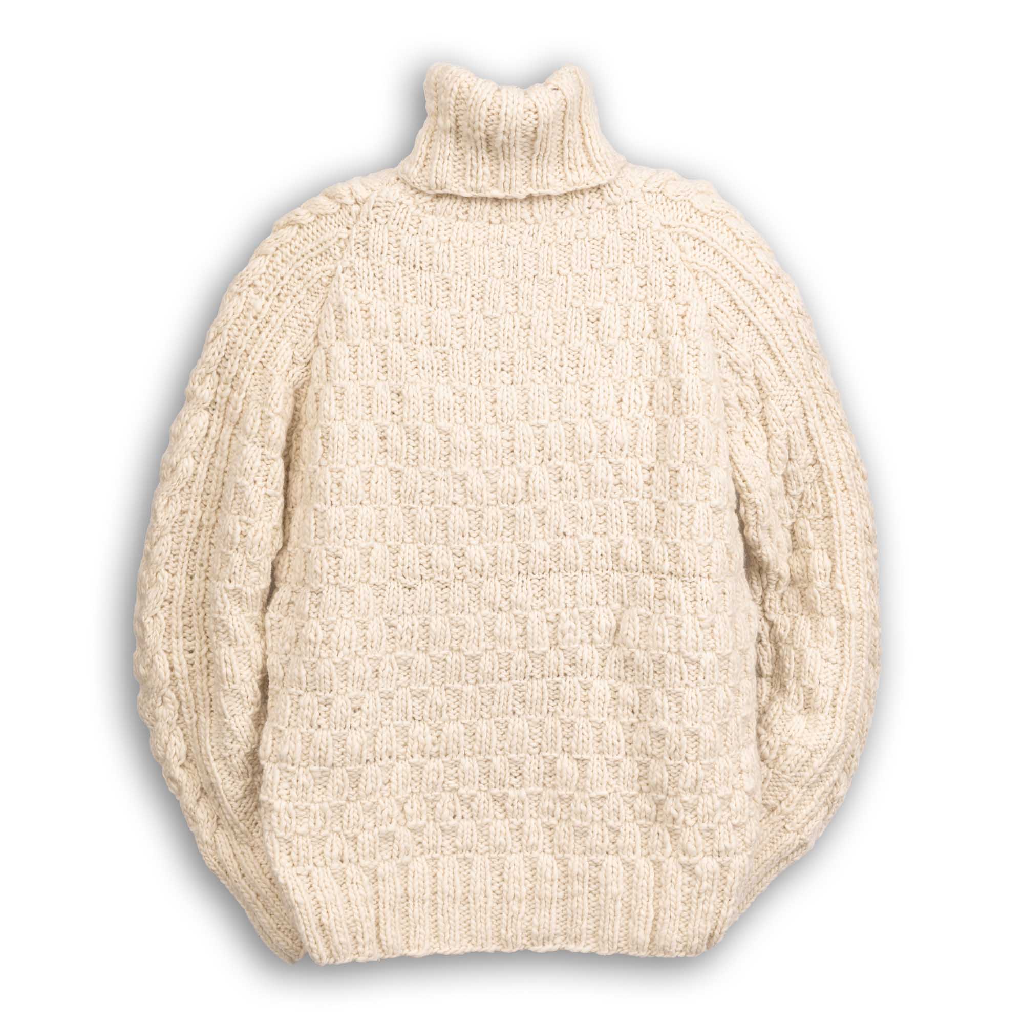 Chamula Fisherman Turtleneck Pullover Ivory-Knitwear-Clutch Cafe