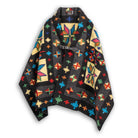Chamula Merino Wool Blanket Poncho Estrella Amarillo-Poncho-Clutch Cafe