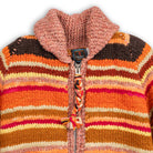 Chamula Navajo Stripe Zipper Cardigan Lt. Chicle-Knitwear-Clutch Cafe