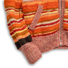 Chamula Navajo Stripe Zipper Cardigan Lt. Chicle-Knitwear-Clutch Cafe