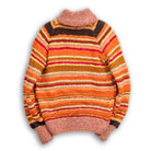 Chamula Navajo Stripe Zipper Cardigan Lt. Chicle-Knitwear-Clutch Cafe