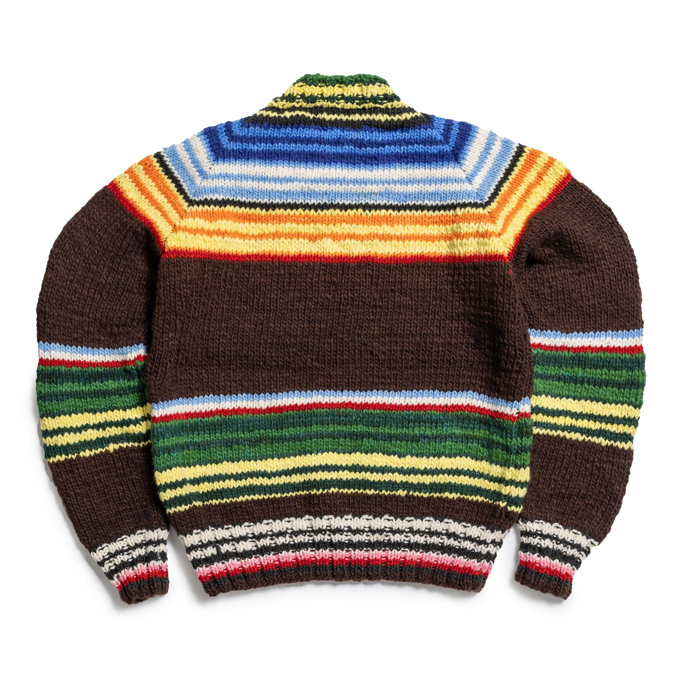 Chamula Serape Pullover Sweater Chocolate-Knitwear-Clutch Cafe
