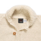 Chamula Shawl Collar Loop Button Cardigan Ivory-Knitwear-Clutch Cafe