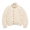 Chamula Shawl Collar Loop Button Cardigan Ivory-Knitwear-Clutch Cafe