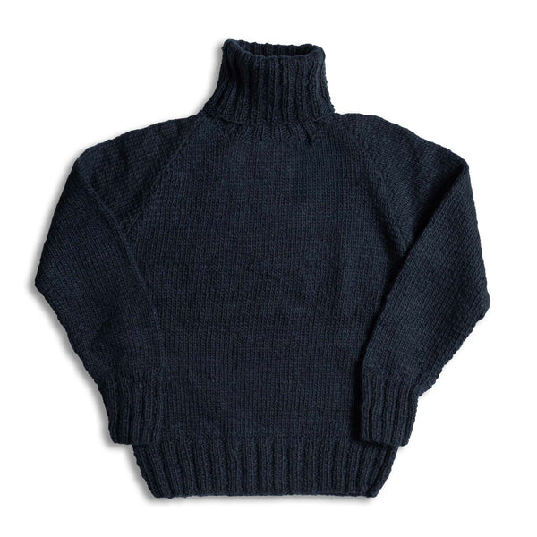 Chamula Turtleneck Pullover Navy-Knitwear-Clutch Cafe