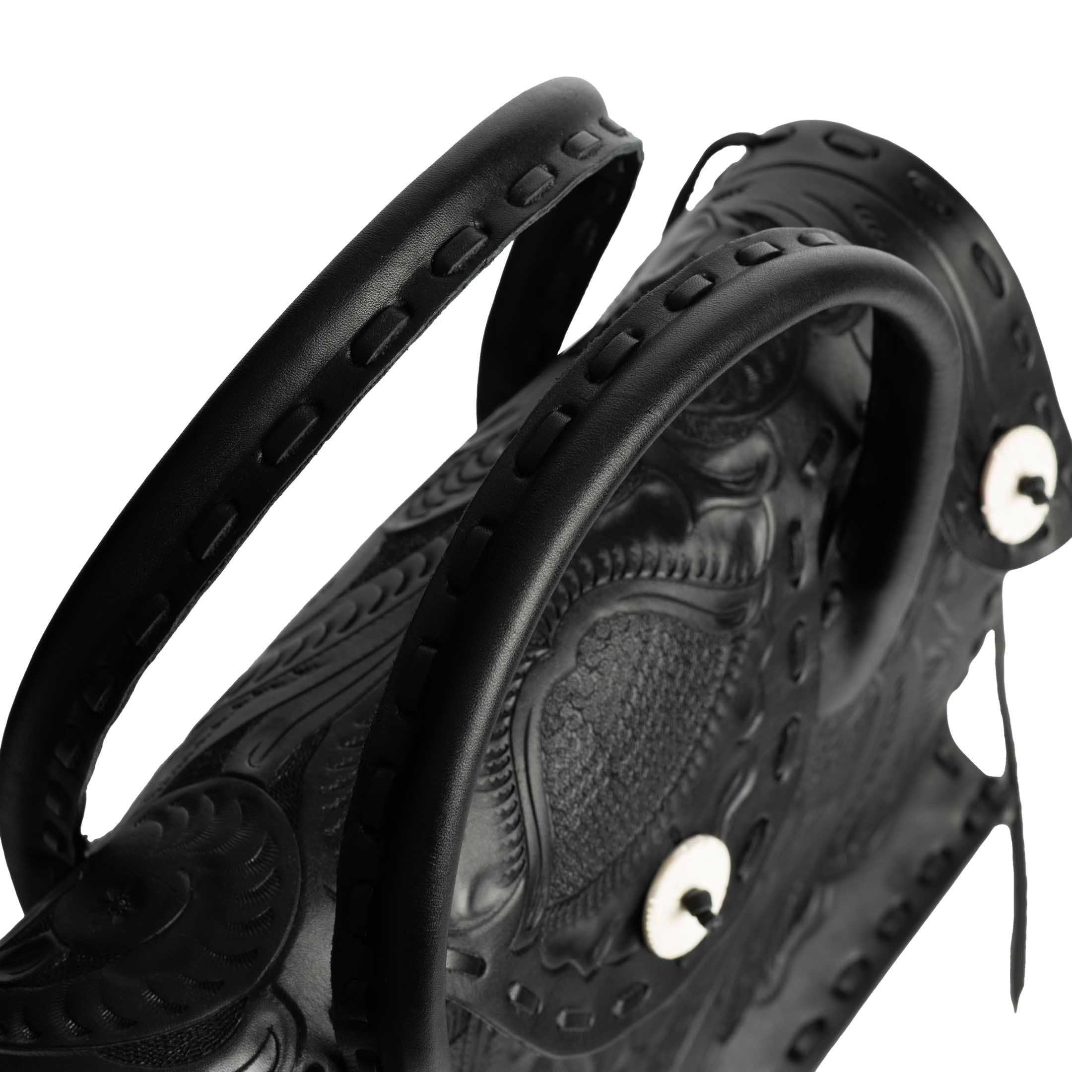 Chamula Western Stitch Carving Bag L Black-Bag-Clutch Cafe