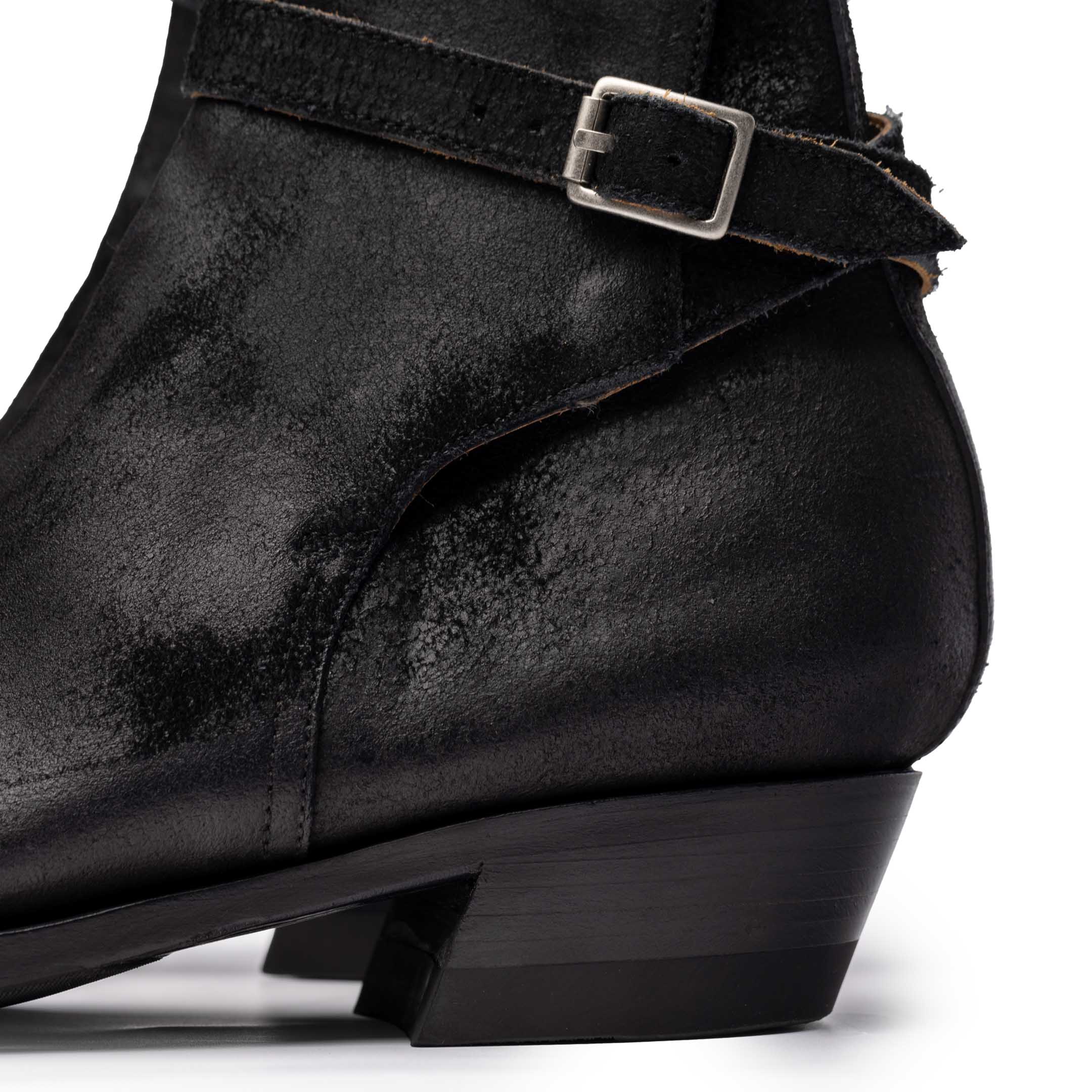 Clinch Jodhpur Boots Waxed Uneven Horse Suede Black – Clutch Cafe