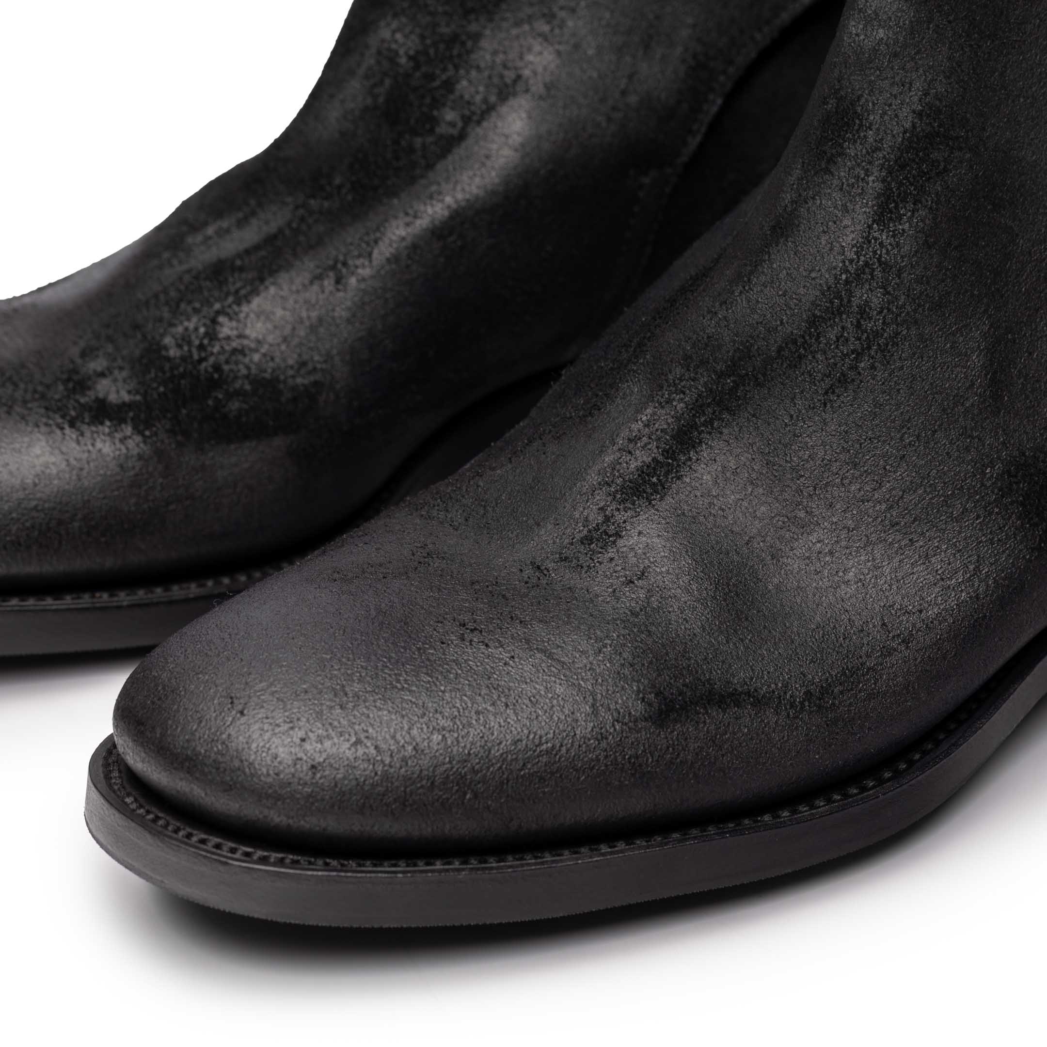 Clinch Jodhpur Boots Waxed Uneven Horse Suede Black – Clutch Cafe