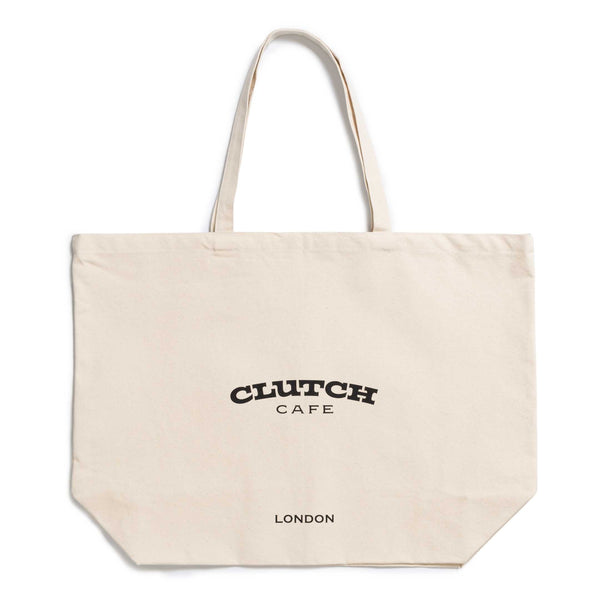 Clutch Cafe Cotton Canvas Tote Bag Large Ecru-Tote Bag-Clutch Cafe