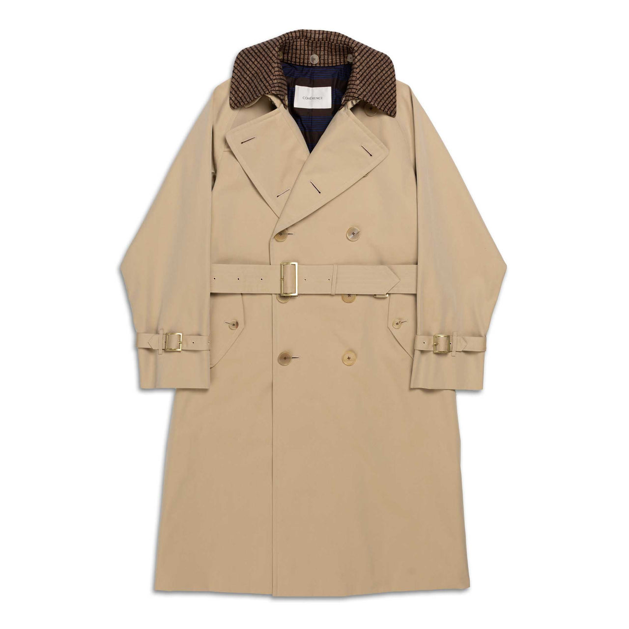 Coherence AL II Trench Coat Gabardine Beige-Overcoat-Clutch Cafe