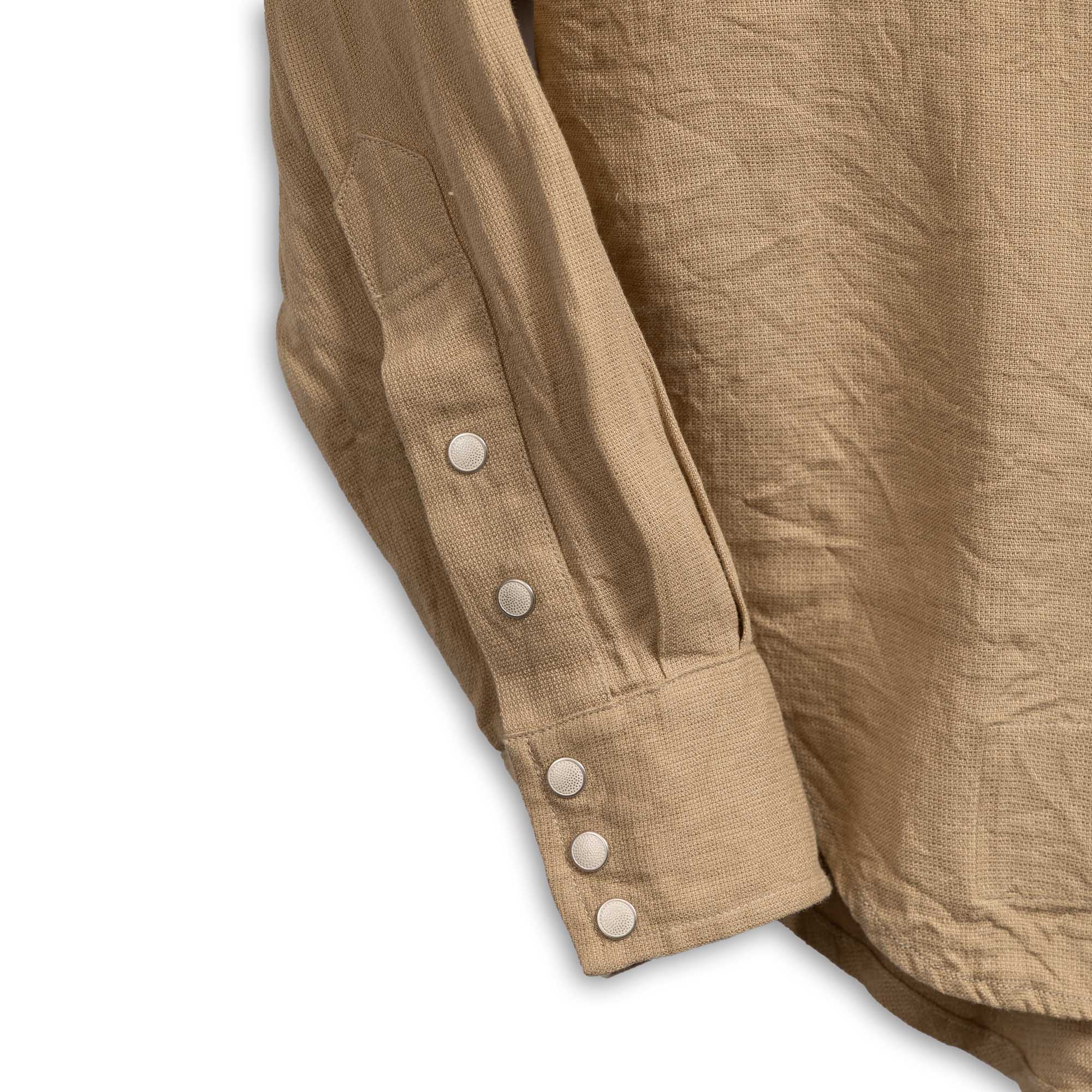 Coherence Abiquiu Western Shirt Aerocloth Linen Beige-Shirt-Clutch Cafe