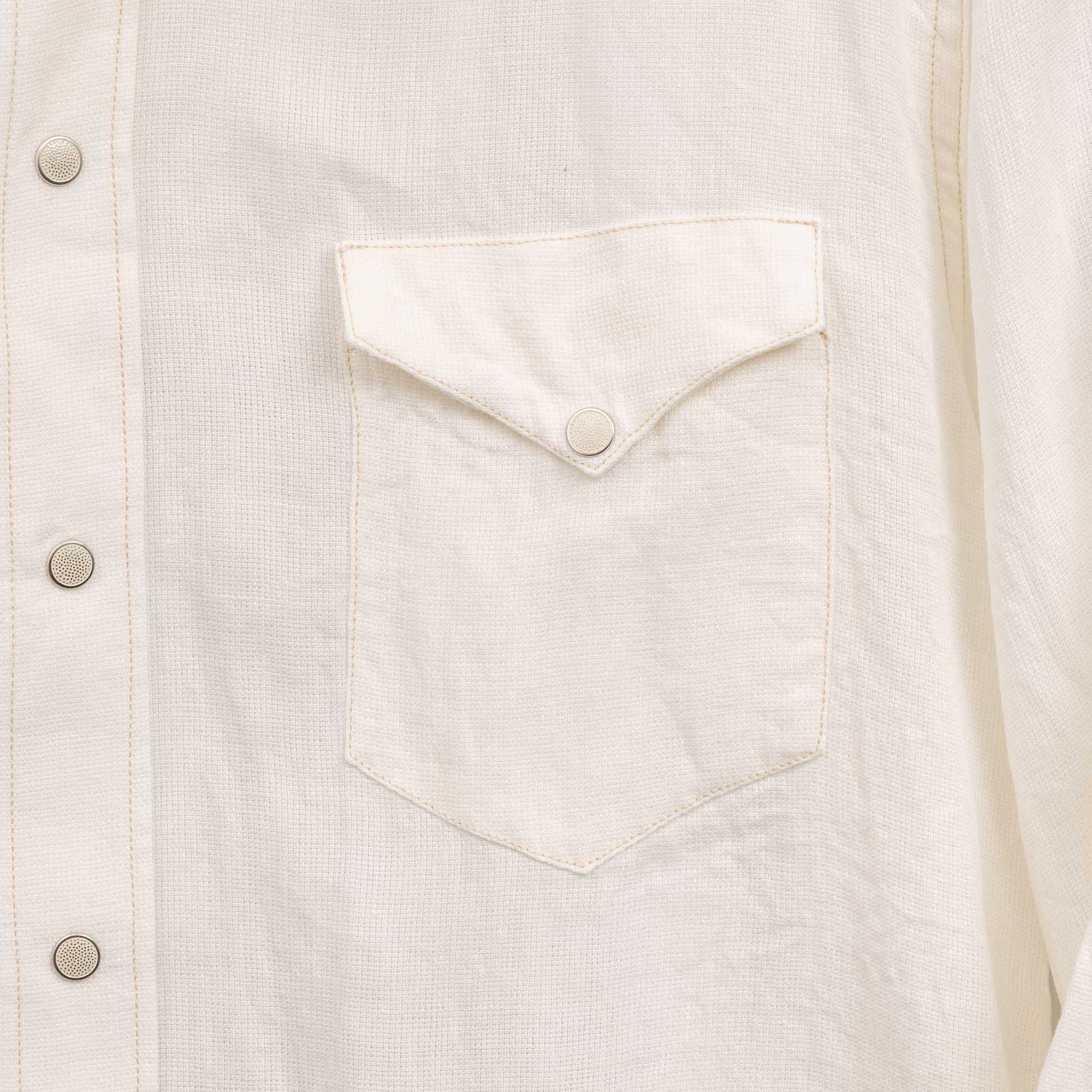Coherence Abiquiu Western Shirt Aerocloth Linen Ivory-Shirt-Clutch Cafe