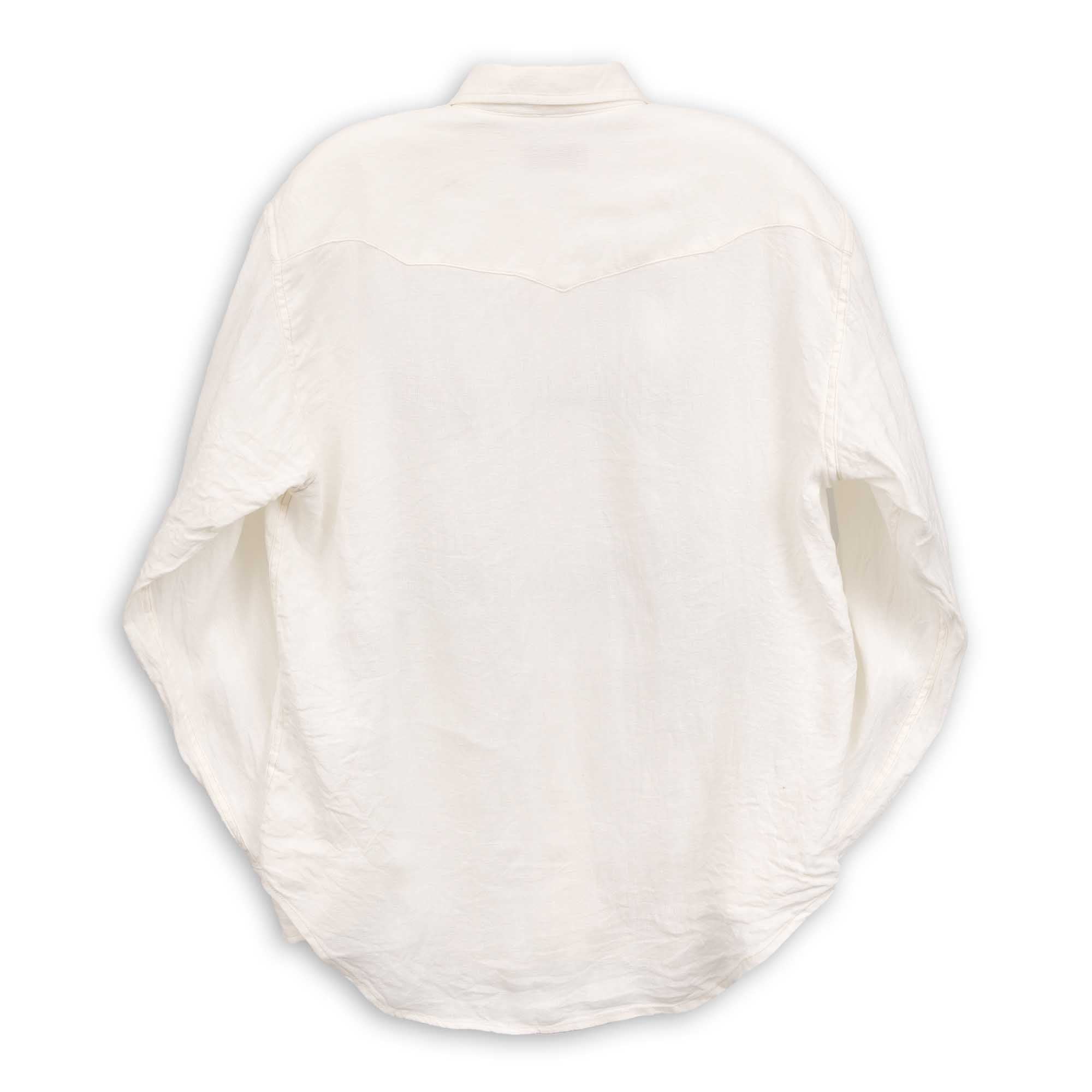 Coherence Abiquiu Western Shirt Aerocloth Linen Ivory-Shirt-Clutch Cafe