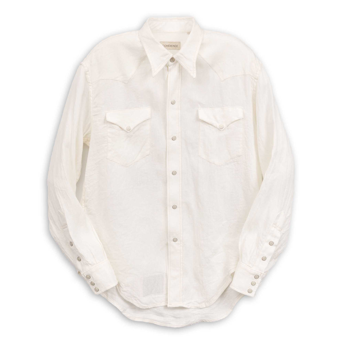 Coherence Abiquiu Western Shirt Aerocloth Linen Ivory – Clutch Cafe