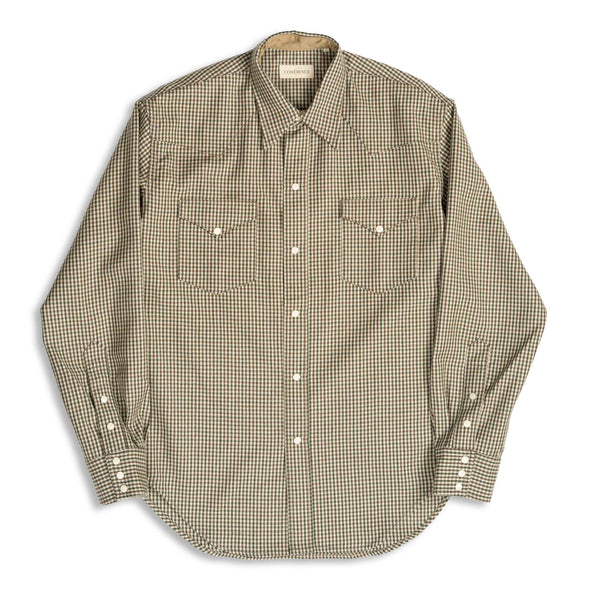 Coherence Abiquiu Western Shirt Rover Wool Check-Shirt-Clutch Cafe