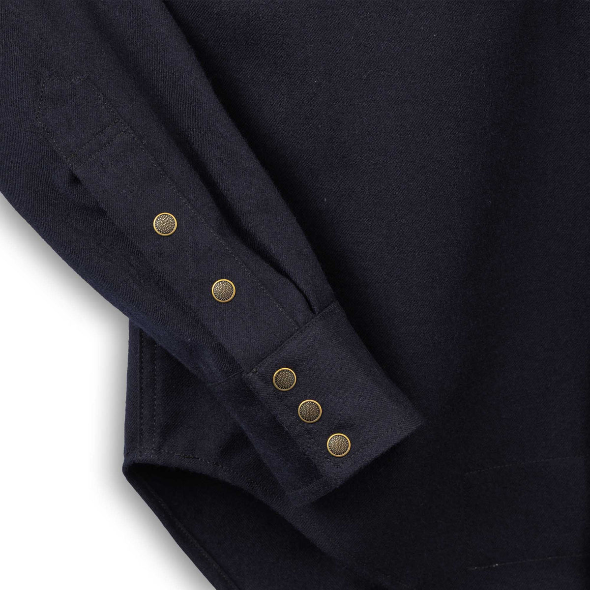 Coherence Abiquiu Western Shirt Rover Wool Twill D.Blue-Shirt-Clutch Cafe