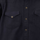 Coherence Abiquiu Western Shirt Rover Wool Twill D.Blue-Shirt-Clutch Cafe