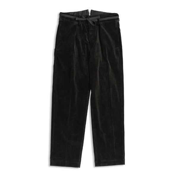 Coherence Alain 10 Wale Corduroy Black-Trousers-Clutch Cafe