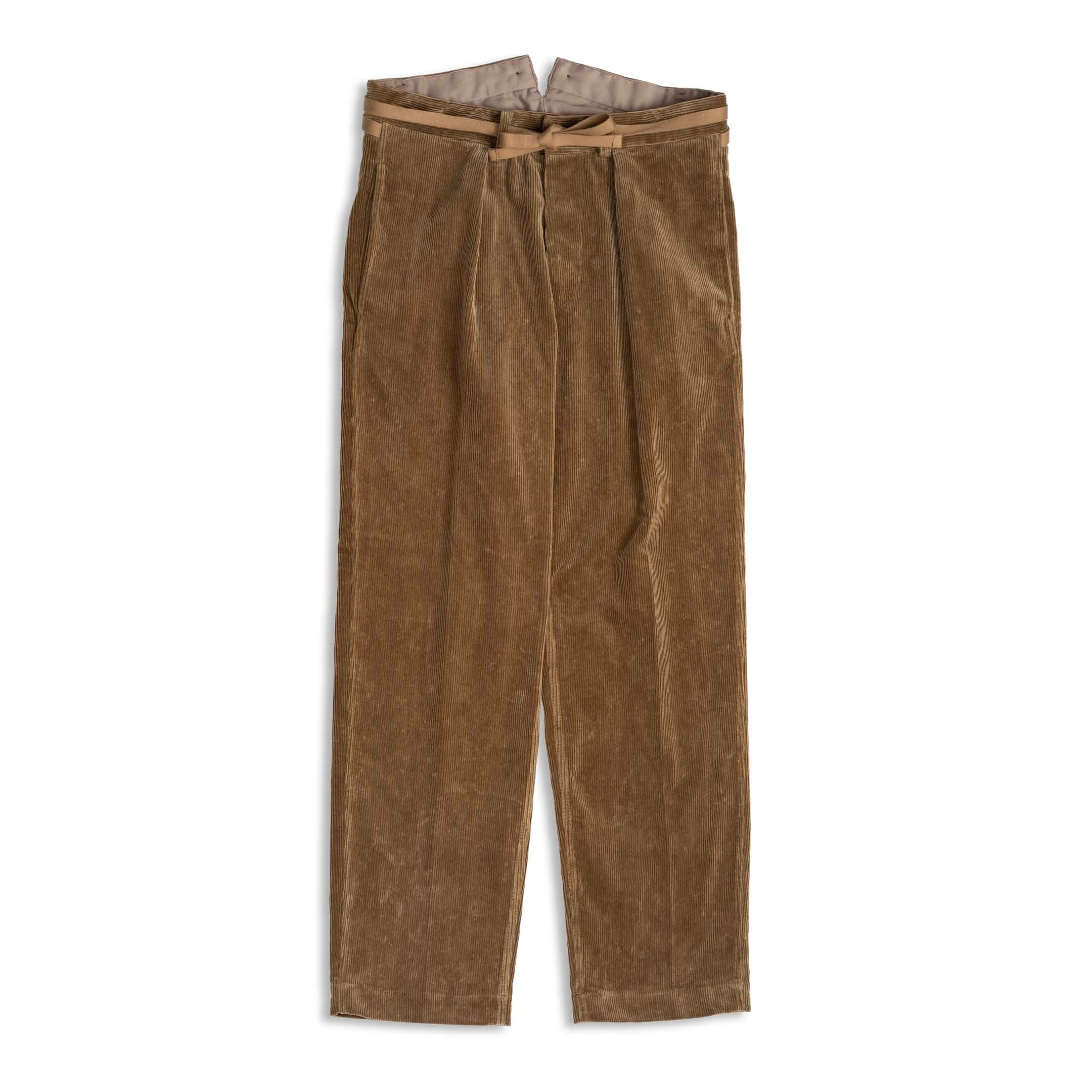 Coherence Alain 10 Wale Corduroy Fawn-Trousers-Clutch Cafe