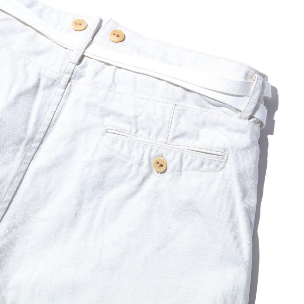 Coherence Alain Selvedge Yacht Canvas Trousers B.White-Trousers-Clutch Cafe