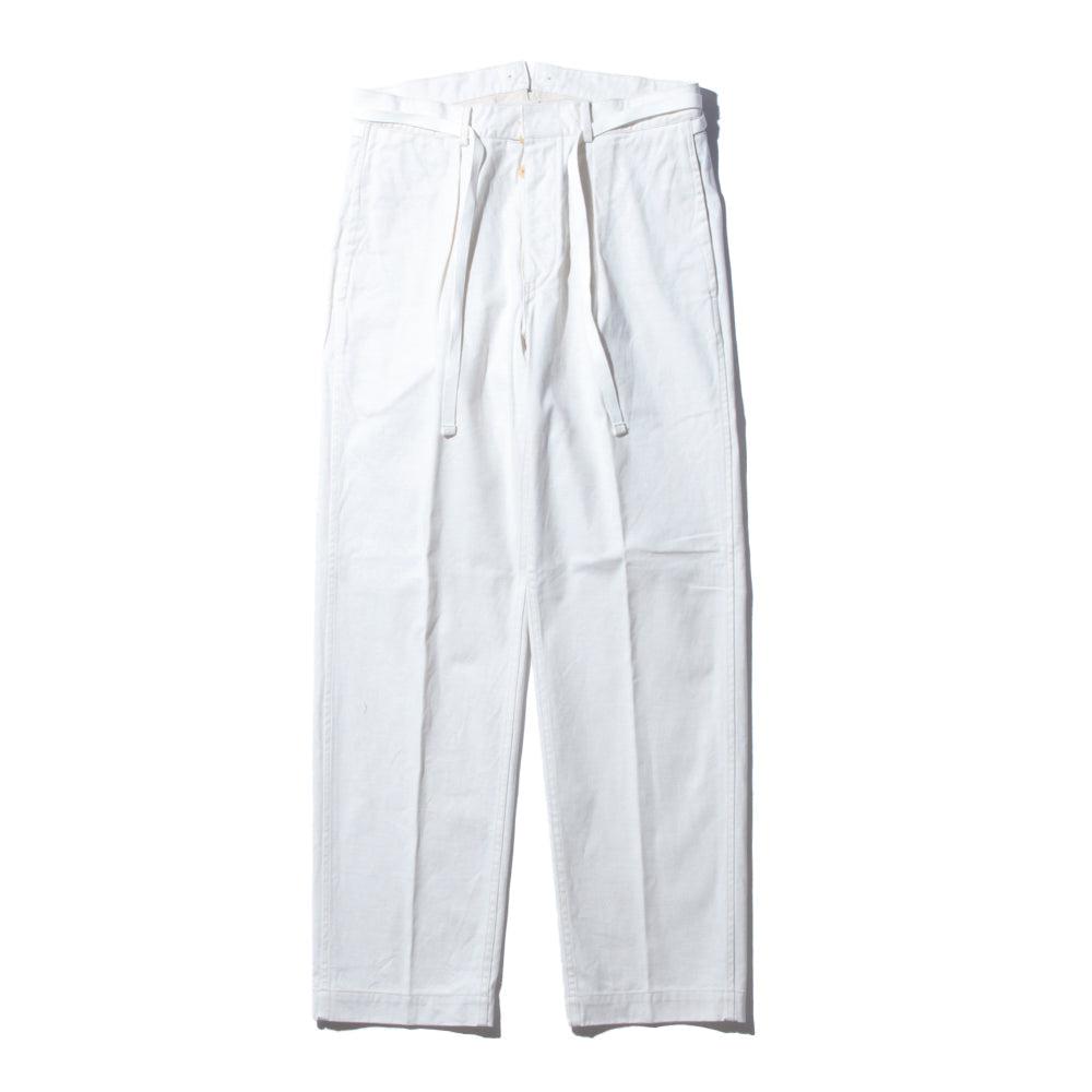 Coherence Alain Selvedge Yacht Canvas Trousers B.White-Trousers-Clutch Cafe