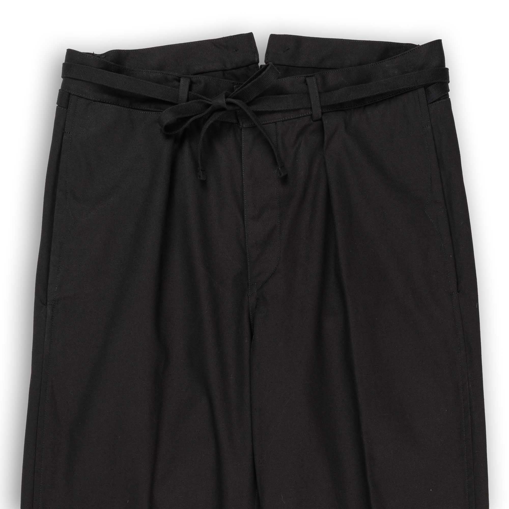 Coherence Alain Selvedge Yacht Canvas Trousers Black-Trousers-Clutch Cafe