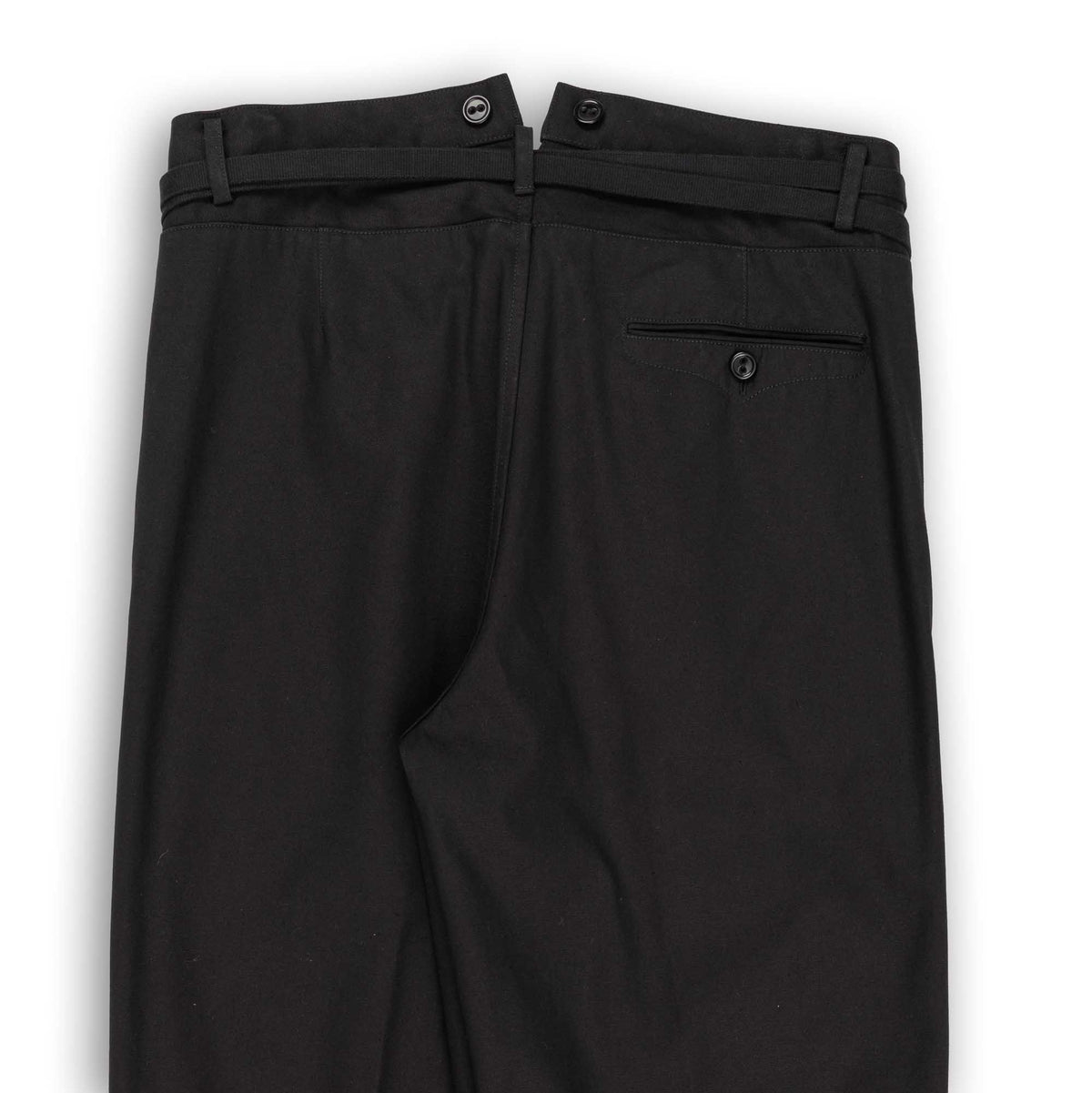 Coherence Alain Selvedge Yacht Canvas Trousers Black-Trousers-Clutch Cafe