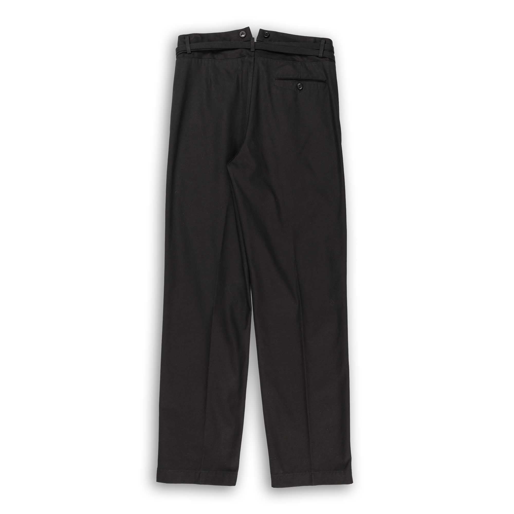 Coherence Alain Selvedge Yacht Canvas Trousers Black-Trousers-Clutch Cafe