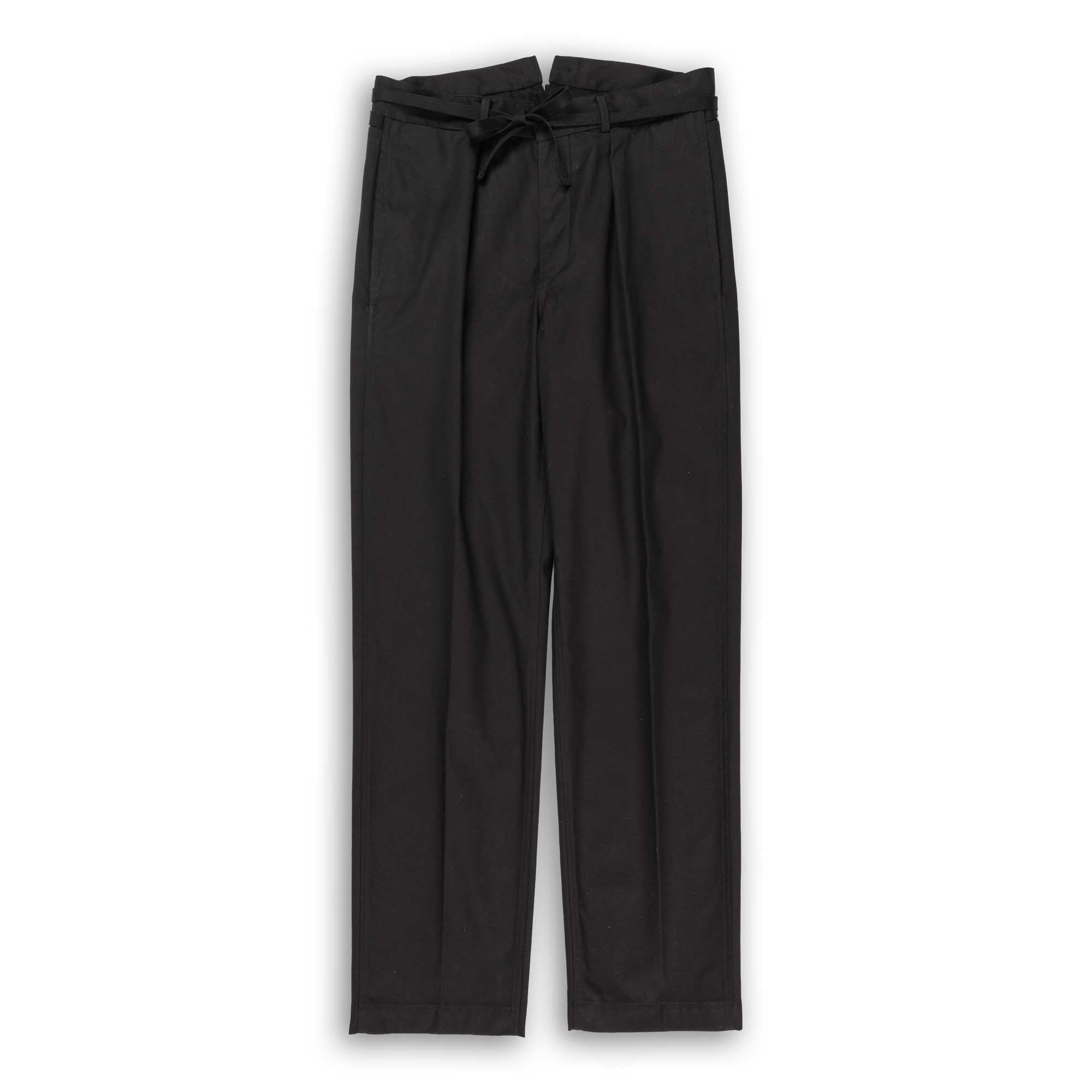 Coherence Alain Selvedge Yacht Canvas Trousers Black-Trousers-Clutch Cafe