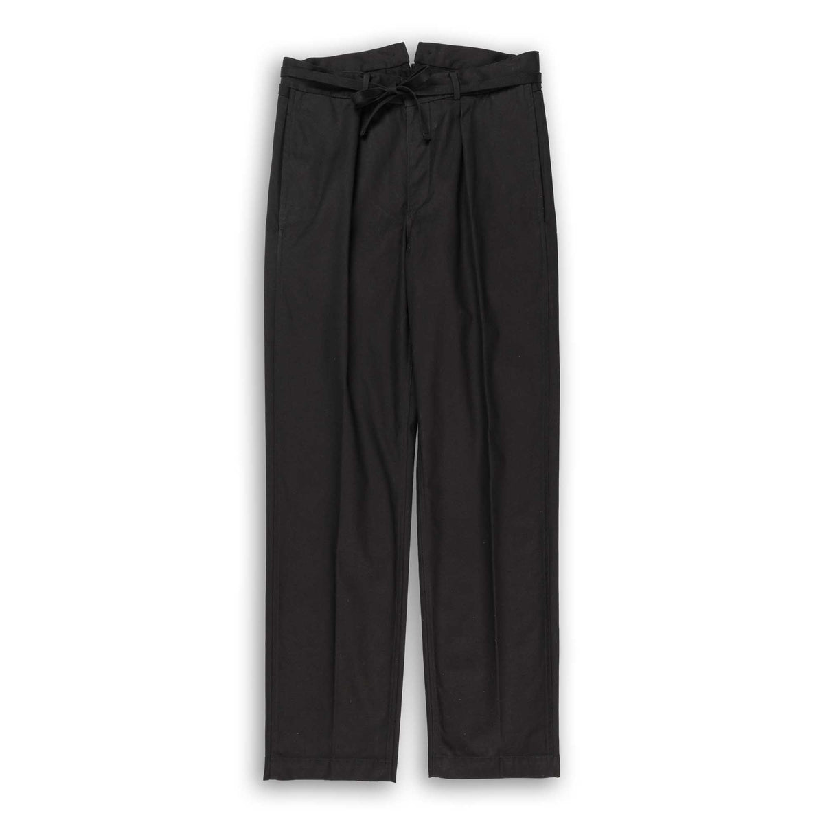 Coherence Alain Selvedge Yacht Canvas Trousers Black-Trousers-Clutch Cafe