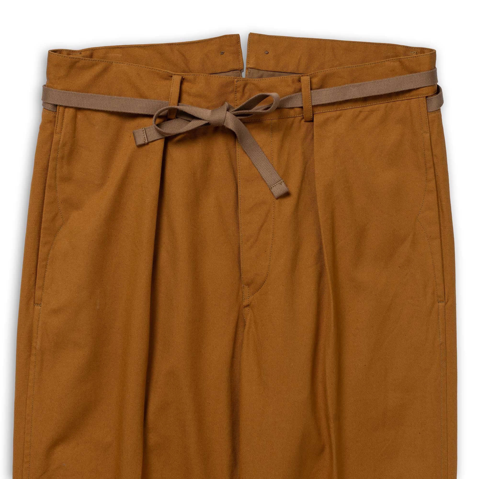 Coherence Alain Selvedge Yacht Canvas Trousers Cannele-Trousers-Clutch Cafe