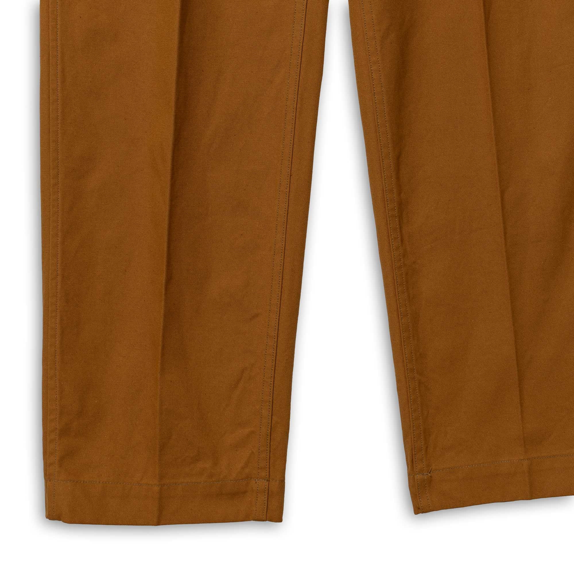 Coherence Alain Selvedge Yacht Canvas Trousers Cannele-Trousers-Clutch Cafe