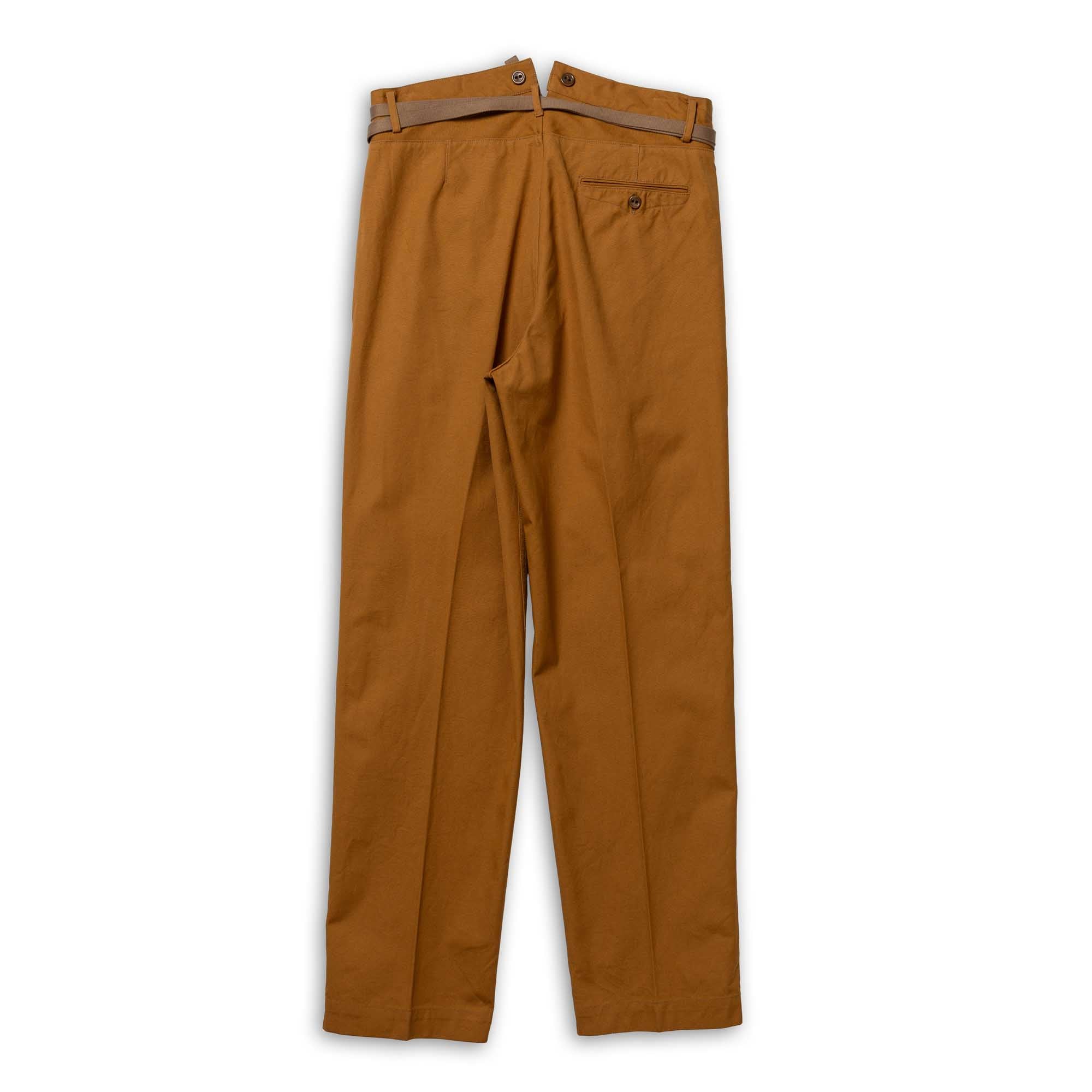 Coherence Alain Selvedge Yacht Canvas Trousers Cannele-Trousers-Clutch Cafe