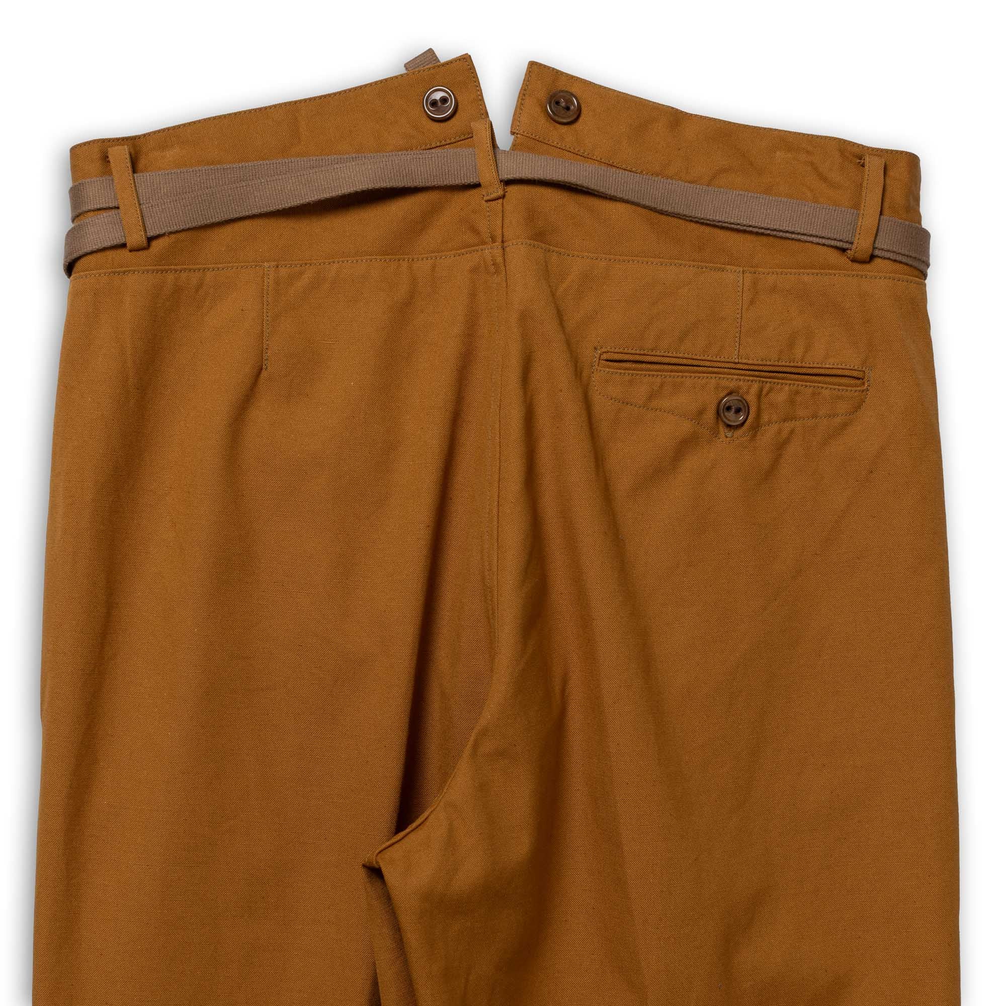 Coherence Alain Selvedge Yacht Canvas Trousers Cannele-Trousers-Clutch Cafe