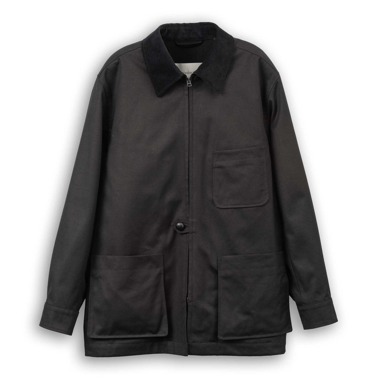 Coherence Birks-FLB Yacht Canvas Black-Jacket-Clutch Cafe