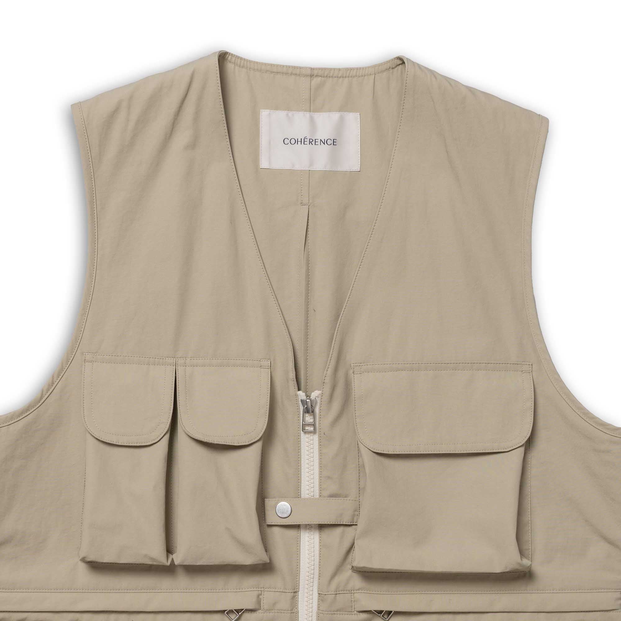 Coherence CiCi Vest Weather Resistant Cotton Sand-Vest-Clutch Cafe
